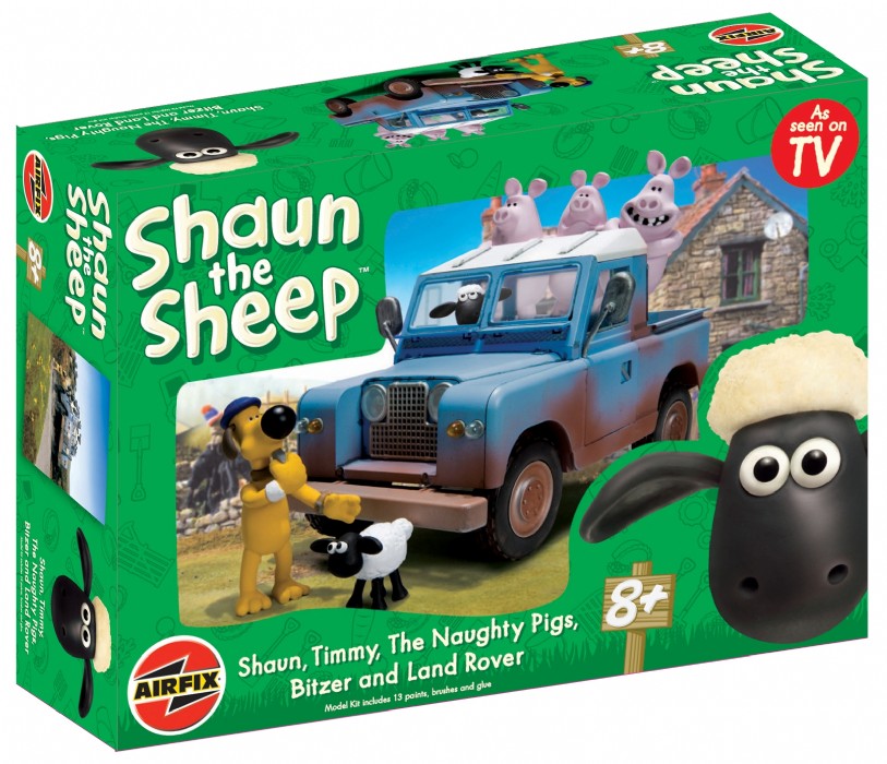 Shaun the Sheep with Landrover - Vintage Airfix